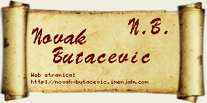 Novak Butačević vizit kartica